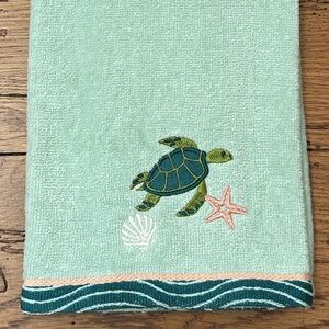 Sea Turtle Embroidered Hand Towel